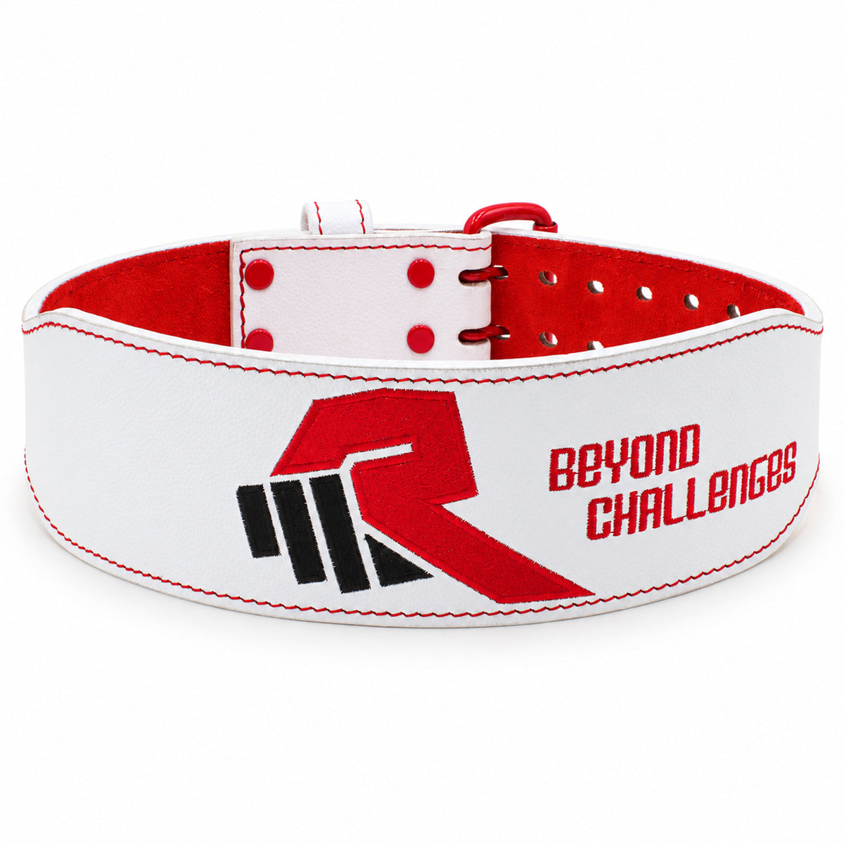 Weight Lifting Belts - White/Red