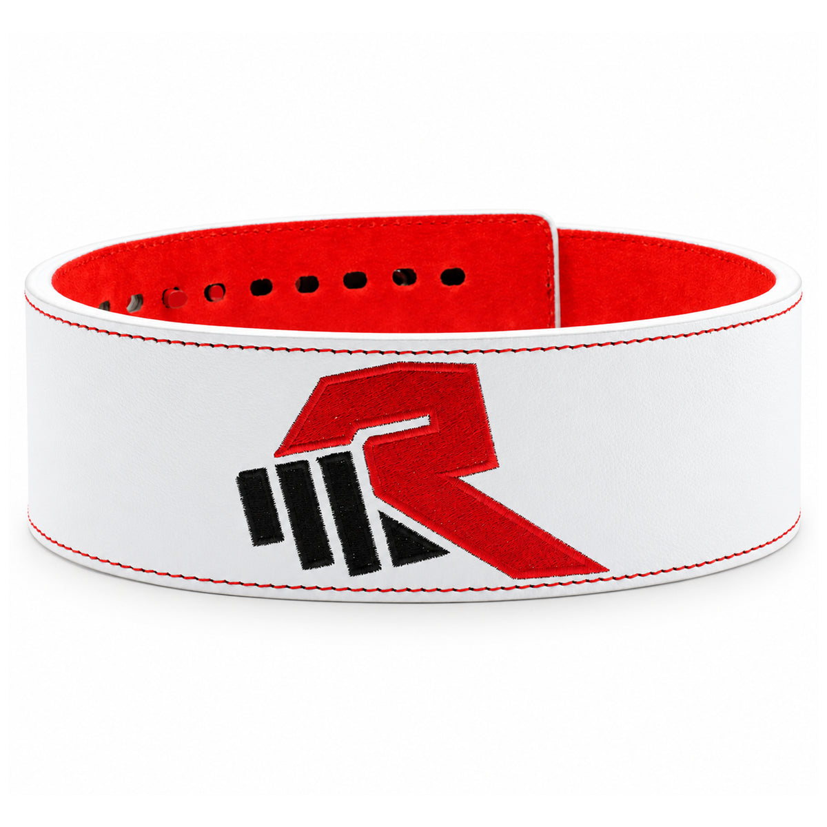 Snap Buckle Belt - White/Red
