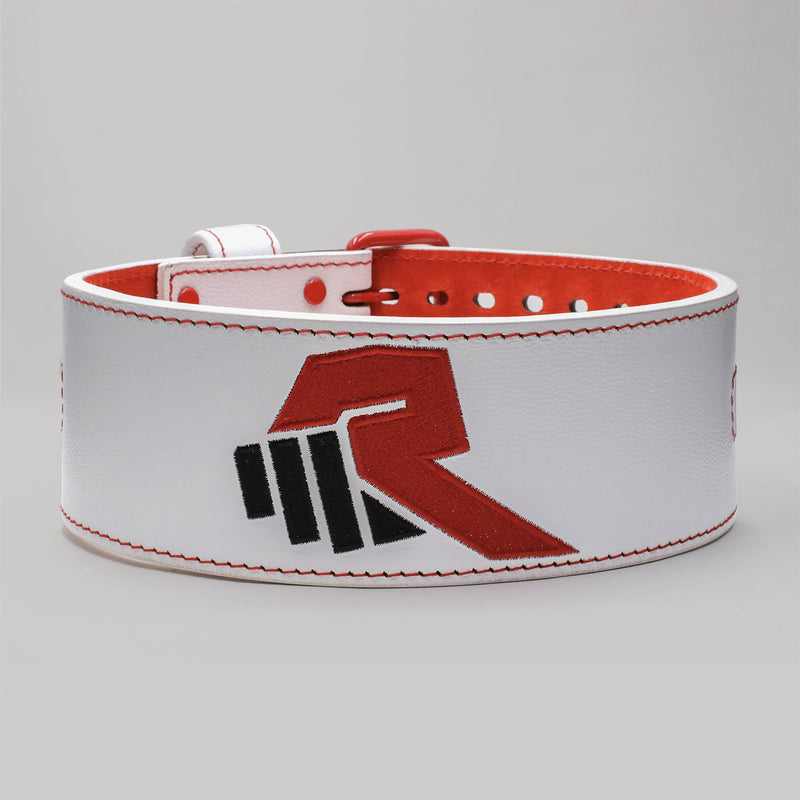 Power Lifting Belt - White/Red