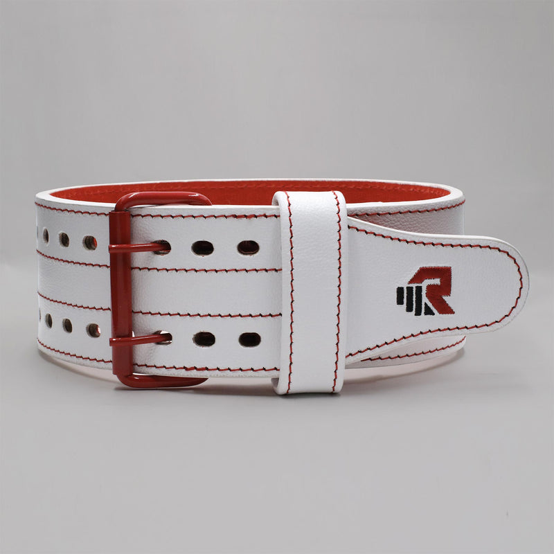 Power Lifting Belt - White/Red