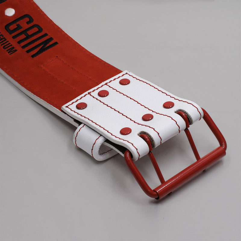 Power Lifting Belt - White/Red