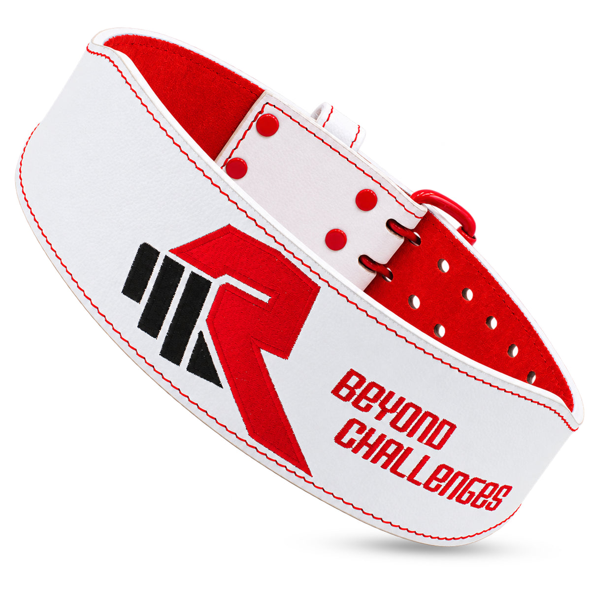 Weight Lifting Belts - White/Red